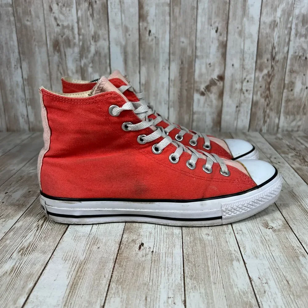 Converse Chuck Taylor All Star High Top Canvas‎ Coral Red & Pink Womens 9